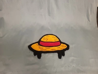 Tapete de chapéu de palha anime tufado feito à mão 10x18 em decoração de arte de fã aconchegante presente para casa - Imagem 1 de 4