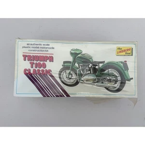Lindberg Triumph T100 Classic Motorcycle Plastic Model Kit New Vintage - Picture 1 of 4