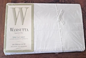 NEW  Wamsutta Supercale Plus Twin Flat Sheet White  200 Thread Count New - Picture 1 of 4