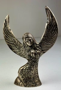 Vintage, Kerzenhalter betender Engel aus Zinn - Bild 1 von 10