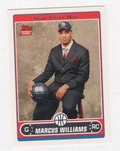 2006-07 Topps Baloncesto SP DRAFT NOVATO MARCUS WILLIAMS NUEVA CAMISETA NETS #243 - Imagen 1 de 2