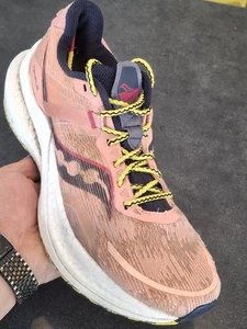 Saucony Womens Tempus S10720-35 Pink Yellow Running Shoes Sneakers Size8.5 - Picture 1 of 8