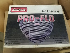 Conjunto de filtro de aire Edelbrock 1002 Pro-Flo filtro triangular de acero cromado - Imagen 1 de 2