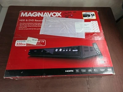 Magnavox MDR533H/F7 320GB HDD & DVD Recorder w/ Remote - Working! - Image 1 of 4