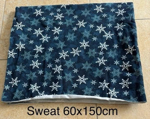 Sweat Stoff Blau/weiss Schneesterne Damen Kinder Kombi Stoff - Bild 1 von 1