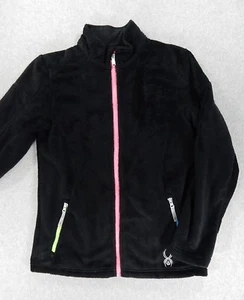 Spyder Fleece Fitted Super Soft Jacket (Kids XL) Black - Picture 1 of 5
