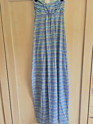 Miso Estampado Multicolor de Flores Verano Vestido Largo Talla 8 New Playa Capa - Imagen 1 de 3