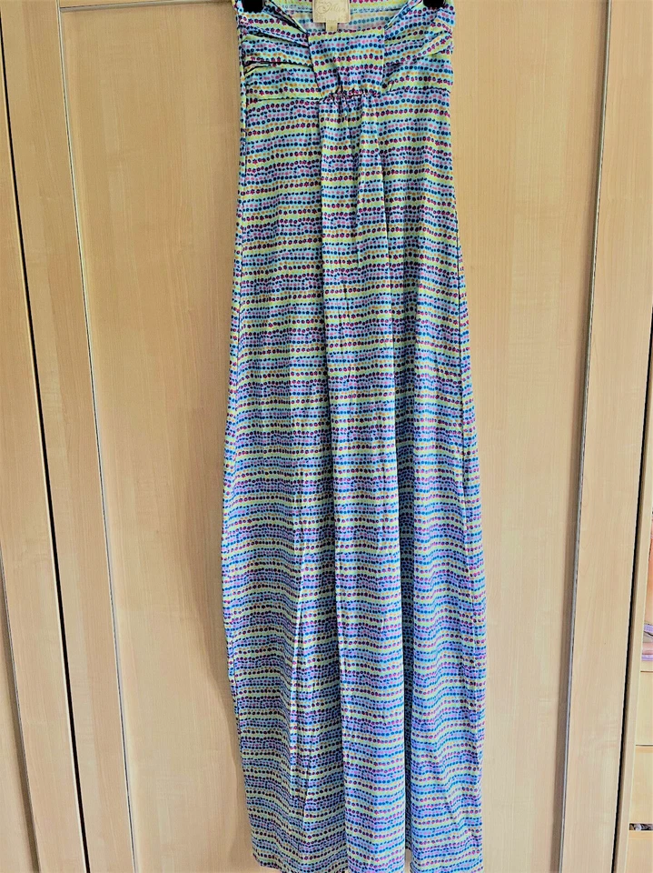 Miso Estampado Multicolor de Flores Verano Vestido Largo Talla 12 New Playa Capa - Imagen 1 de 3