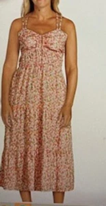 Time and Tru sun dress, Women's Size XS, SM AND XXL BLUSH DITSY - Picture 1 of 2
