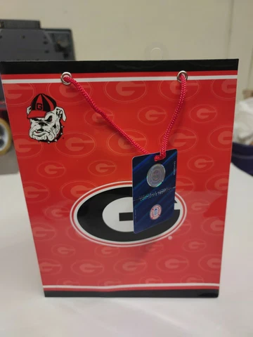 New Officially Licensed Georgia Bulldogs Team Logo Small Gift Bag 7.5" x 9.5" Cover