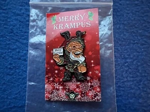 Fright Crate Horror Exclusive Enamel Pin Merry Krampus Brand New - Picture 1 of 2