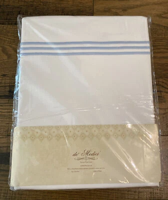 Tessa Duvet Cover White / Sky Queen 88x90 de’ Medici Italian Fine Bed Linen NEW - Image 1 of 3