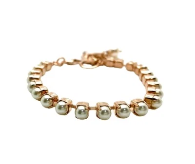 Bracelet By Mariana  Woman Elegant 5mm Cream Pearl Swarovski Crystals - Image 1 of 4