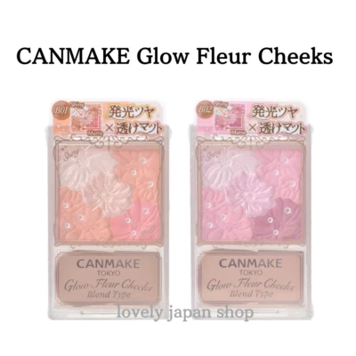 CANMAKE Glow Fleur Cheeks Blend Type B01 Coral/B02 Rose Blush - Image 1 of 2