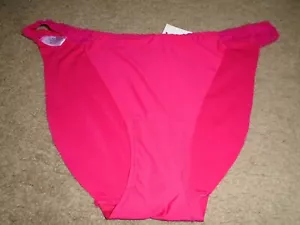 Pantias de bikini rojas Body Glamour con encaje en caderas poli/spandex NUEVAS CON ETIQUETAS L 7 - Imagen 1 de 1