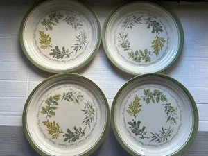 Corelle Dinner Plates Thymeless Herbs 10 1/4" Set of 4 Farmhouse Made in USA VTG - Picture 1 of 9