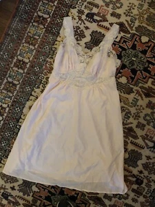 Camisón vintage Yolande Slip rosa encaje mediano - Imagen 1 de 7