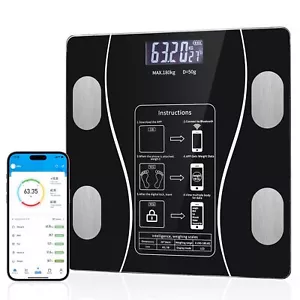 US Smart Body Weight Scale Digital High Precision Bluetooth Bathroom Fat Scale - Picture 1 of 22