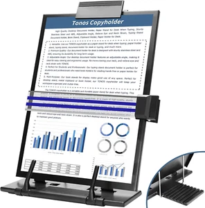 Paper Stand Document Holder - Quality Document Holder for Desk, Paper Stand for - Picture 1 of 12