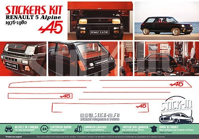 5 Alpine Turbo Autocollants Stickers ORIGINE AT A5 TOUTES VERSIONS