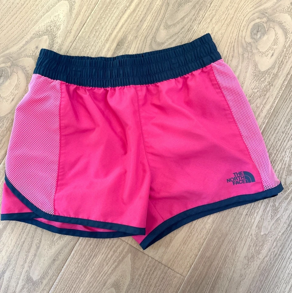 Pantalones Cortos Atléticos The North Face Niñas Rosa y Azul Marino M (10/12) Foto 1 de 3