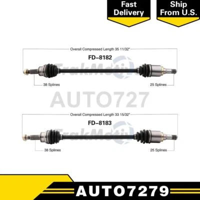 Eje trasero TrakMotive 2 piezas CV para Lincoln MKS 2011 2012 2013 2014 2015 2016 Foto 1 de 3