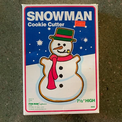 Muñeco de nieve cortador de galletas de metal Fox Run Craftsman 1984 EE. UU. 3609 Foto 1 de 4