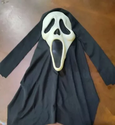 Vtg Scream Ghost Face Mask S9206 Easter Unlimited Fun World Glow In The Dark - Image 1 of 4