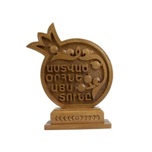 Wooden Pomegranate shaped Souvenir for Desk best Armenian gift - Picture 1 of 3