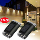 2PACK Super Bright Solar Powered Door Fence Wall Lights LED Outdoor Garden Lamps