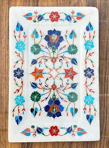 Marmor Stein Serviertablett 6 Zoll x 9 Zoll in handgefertigtem Lapis Edelstei... - Bild 1 von 4