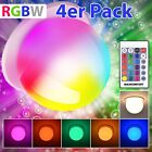 4er Pack LED Einbaustrahler RGB-W Farbwechsel dimmbar 4x GU10 4,2W Fernbedienung