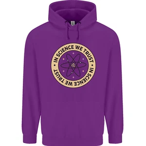 Science We Trust Physics Geek Nerd Childrens Kids Hoodie - Picture 1 of 12