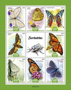 2025 04- GUINEA BISSAU- BUTTERFLIES               8V    MNH ** - Picture 1 of 1