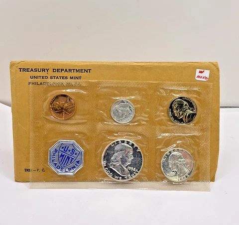 1958 Silver Proof Set With Envelope Cover
