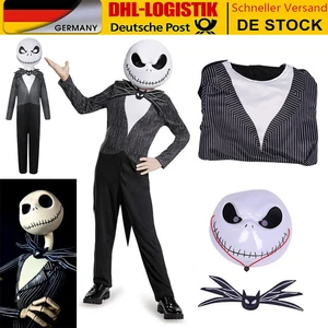 Halloween Weihnachten Jack Skellington Coaplay Kostüm Kinder-Jungen Jumpsuit Set - Bild 1 von 26