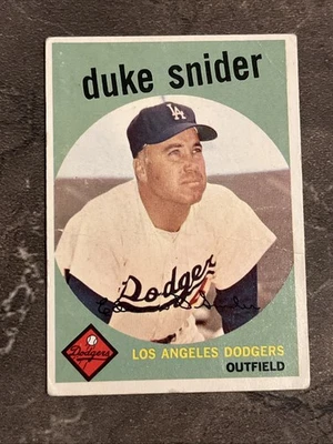 🔥🟦 Duke Snider🟦🔥 1959 Topps #20 De colección Salón de la fama Dodgers Foto 1 de 4