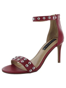 Steven By Steve Madden Womens Nollie-S Dress Sandal Shoes, Red Leather, US 8 - Picture 1 of 3