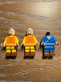 LEGO Lot Aang Minifigures and Sokka Parts From Sets 3828 3829