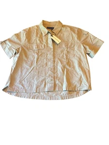 United By Blue Womens Utility Shirt Flax M Organic Cotton - Picture 1 of 6