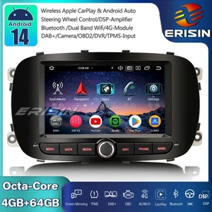 8-Core Android 14 Autoradio GPS per Fiat 500X CarPlay FM OBD2 USB RDS DAB+ Wifi - Imagen 1 de 21