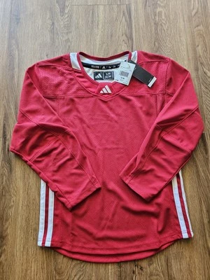 Adidas AdiTeam STK пустой хоккей Джерси красный размер молодежи S/M HN3376 $55 - Изображение 1 из 3