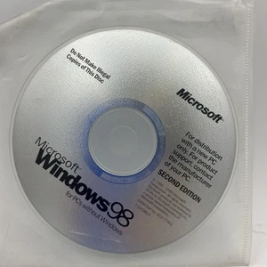 MICROSOFT WINDOWS 98 SE SECOND EDITION MS WIN 98SE for PCs without windows  - Picture 1 of 2