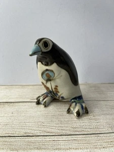 Vintage Art Pottery Penguin Figurine, KE, Ken Edwards, Tonala Mexico, Signed - Picture 1 of 7