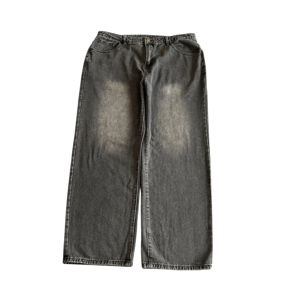 Manfinity Jeans Men's XXL Wide Leg Dark Wash Denim Grunge Baggy Pants 39x30 - Image 1 of 4