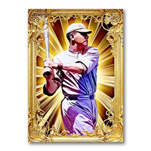 Babe Ruth Golden Icon Card 02/20 Starpop Signed Fine Art Print - Picture 1 of 2