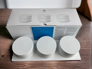 Google Wifi Mesh System 3-Pack – AC1200 Dual-Band – Open Box - FREE SHIPPING - Picture 1 of 2
