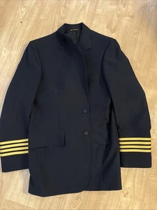 Basso & Company Airline Blazer Mens Pilot Captain Uniform Jacket Gold Trim 🔥‼️ - Picture 1 of 7