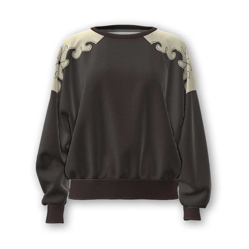 Wrangler X Lainey Wilson Ladies Brown Crew Sweatshirt 112373701 - Image 1 of 1