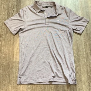 Travis Mathew Shirt Herren M Golf Polo gestreift Pima Baumwollmischung lila grau - Bild 1 von 7